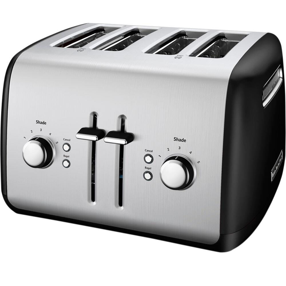 KitchenAid 4-Slice Toaster with Manual High-Lift Lever, Onyx Black