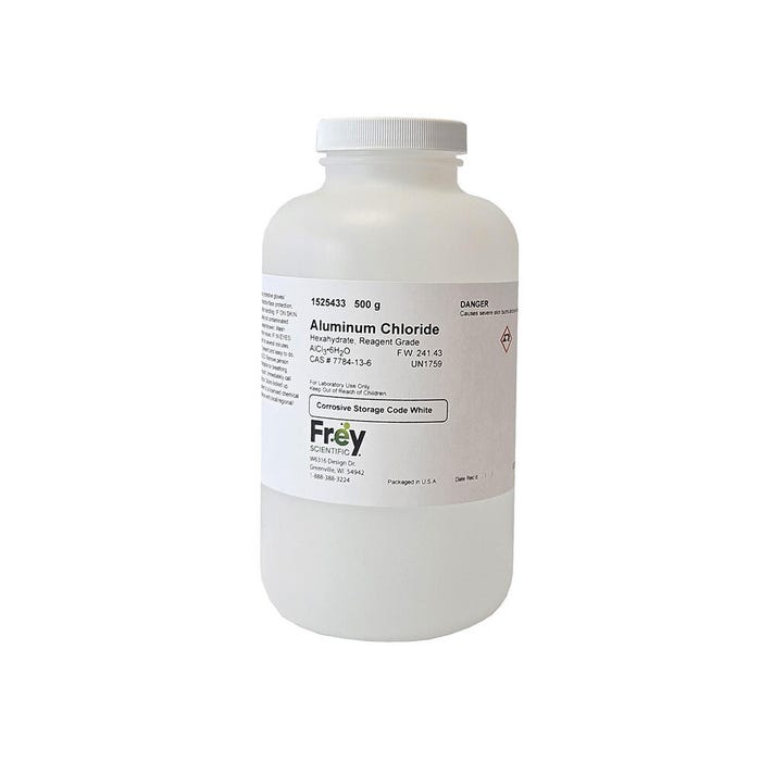 Frey Scientific Aluminum Chloride, Reagent Grade, 500 Gram