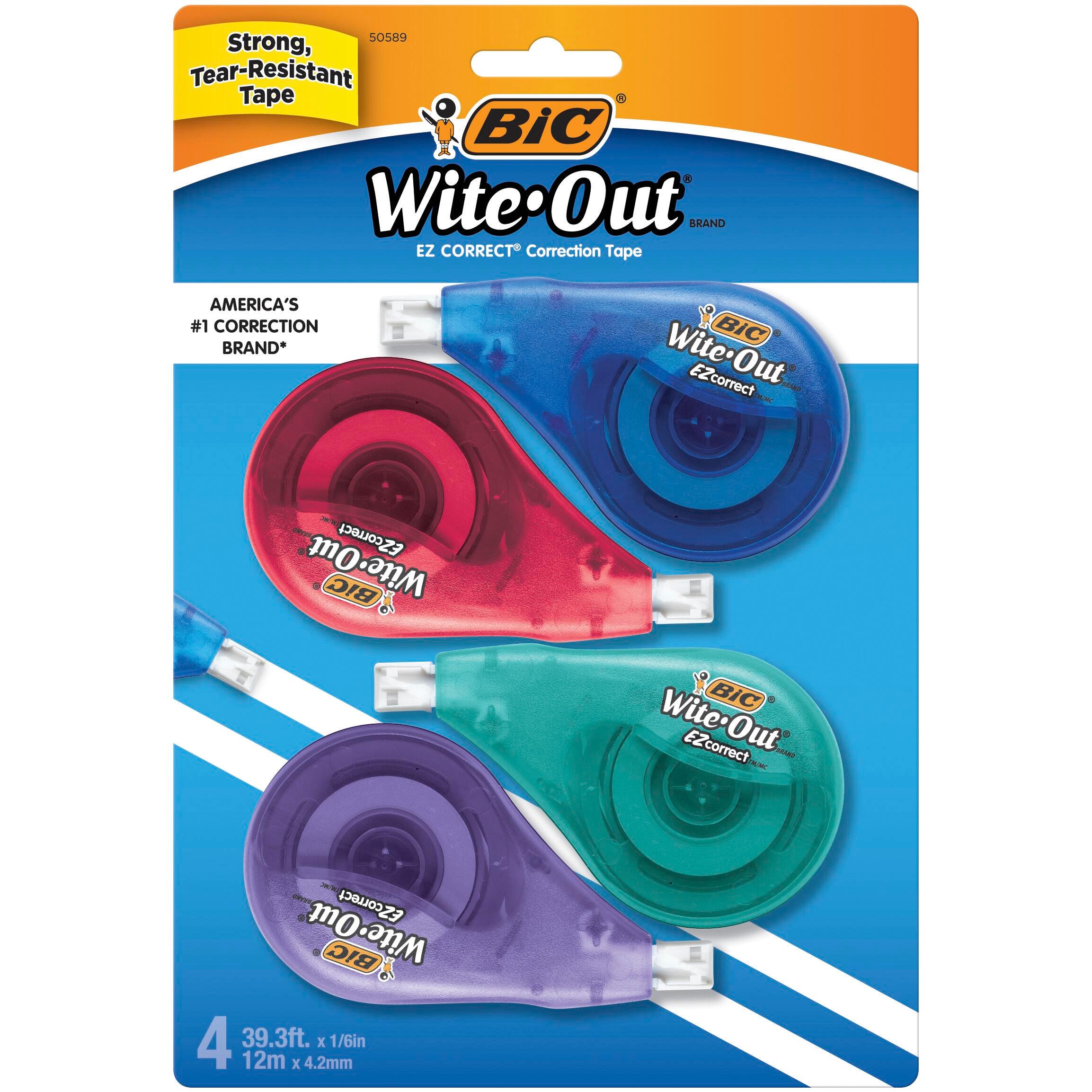 Image for BIC Wite-Out EZ Correct Correction Tape, White, Pack of 4 from School Specialty