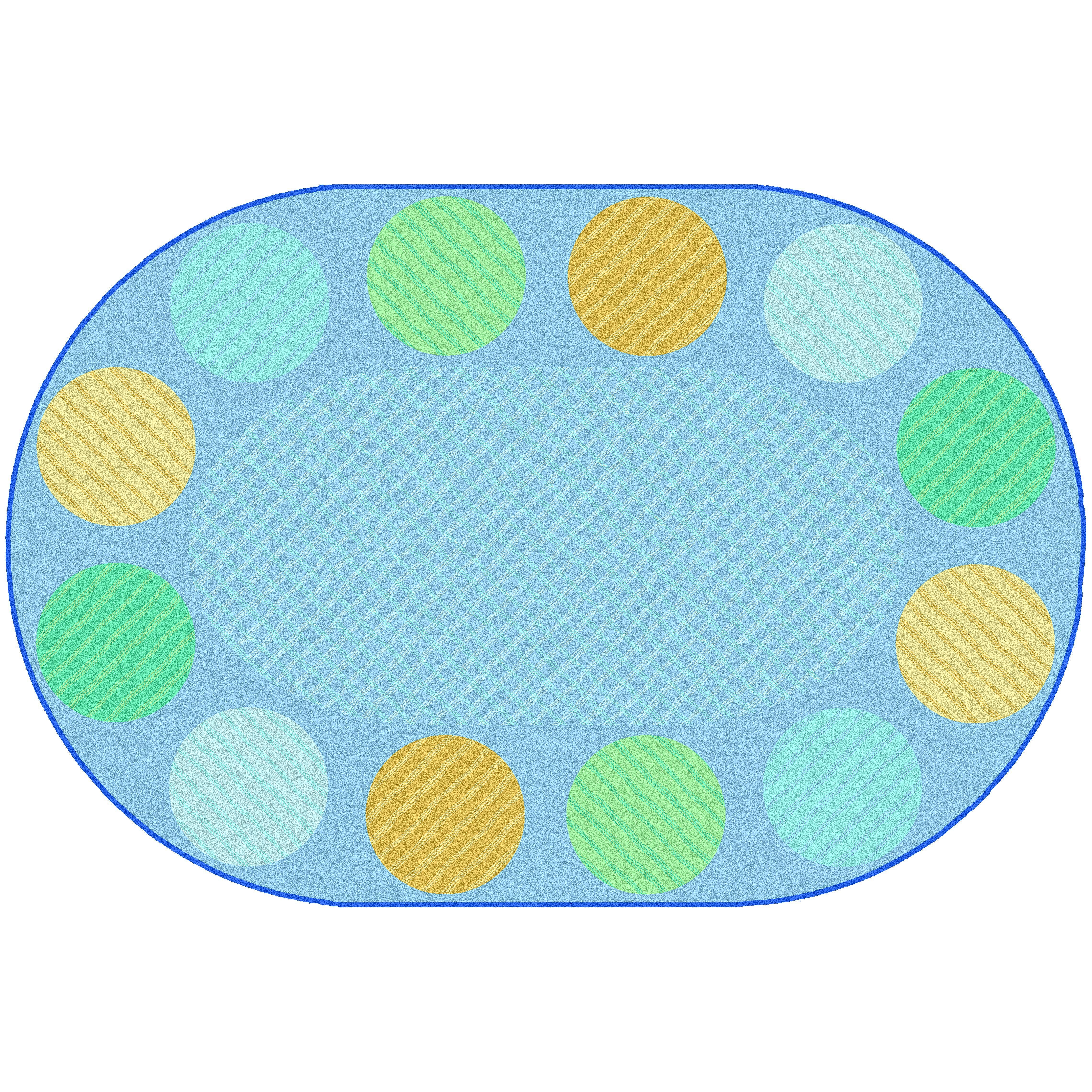Image for Carpets for Kids Premium Tranquil Spot Carpet, Oval from School Specialty