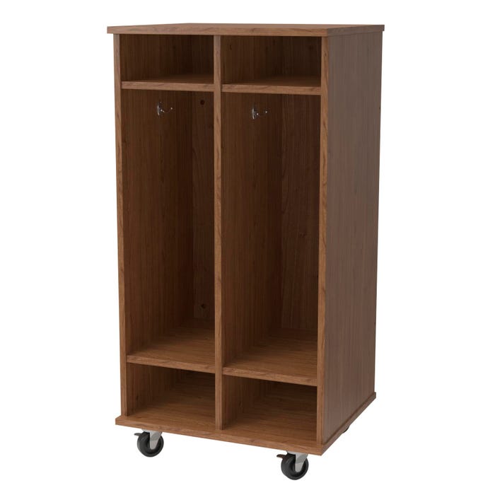 Classroom Select Expanse Series Mobile Locker Cubbies with Top and Bottom Shelves