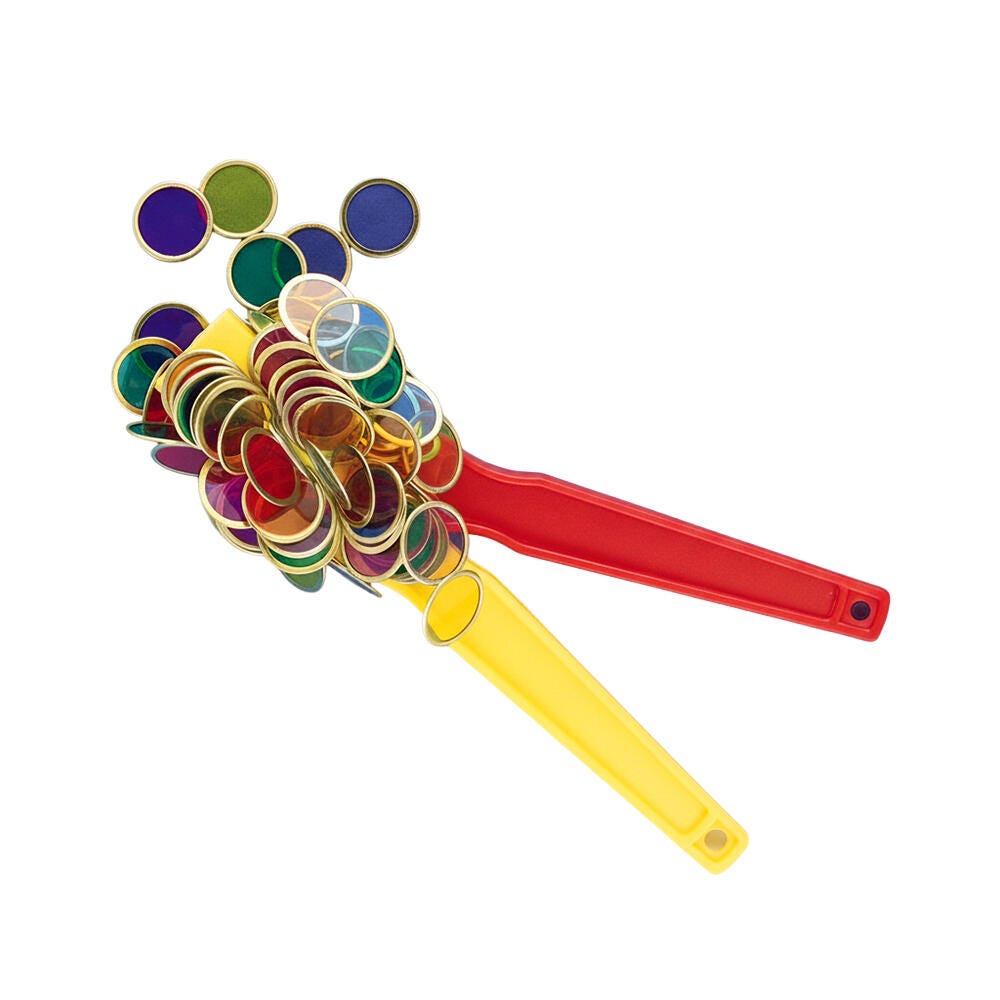 Dowling Durable Magnetic Wand and Chip Set with 2 Wands and 500 Chips, 8 in, Multiple Color 008404