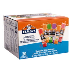 Elmer’s Scented Glue Sticks, 0.21 Ounces, Assorted Scents, Clear, Pack of 30 2102328
