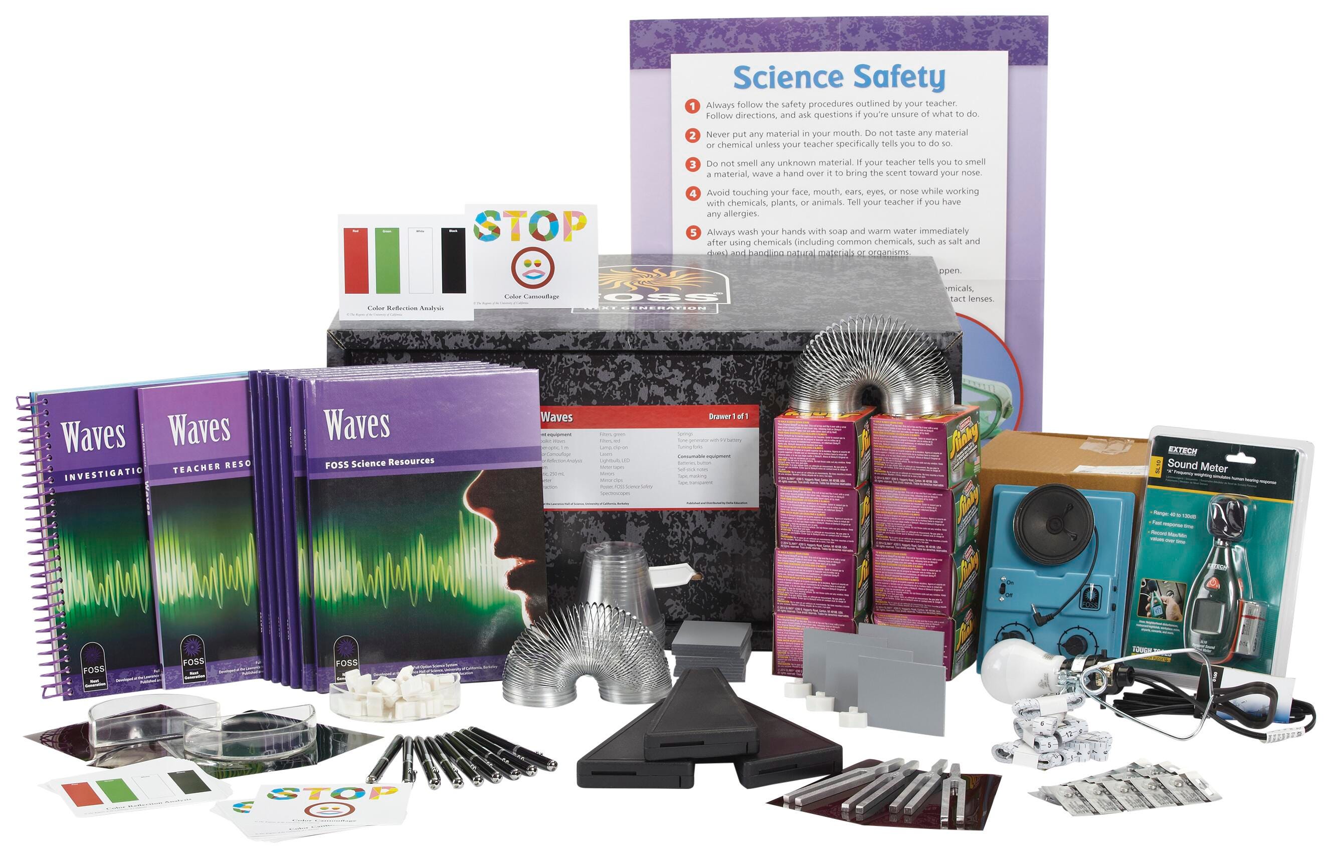 FOSS Next Generation Middle School Waves Complete Kit, Print and Digital Edition, with 160 Seats Digital Access, Item Number 1465617