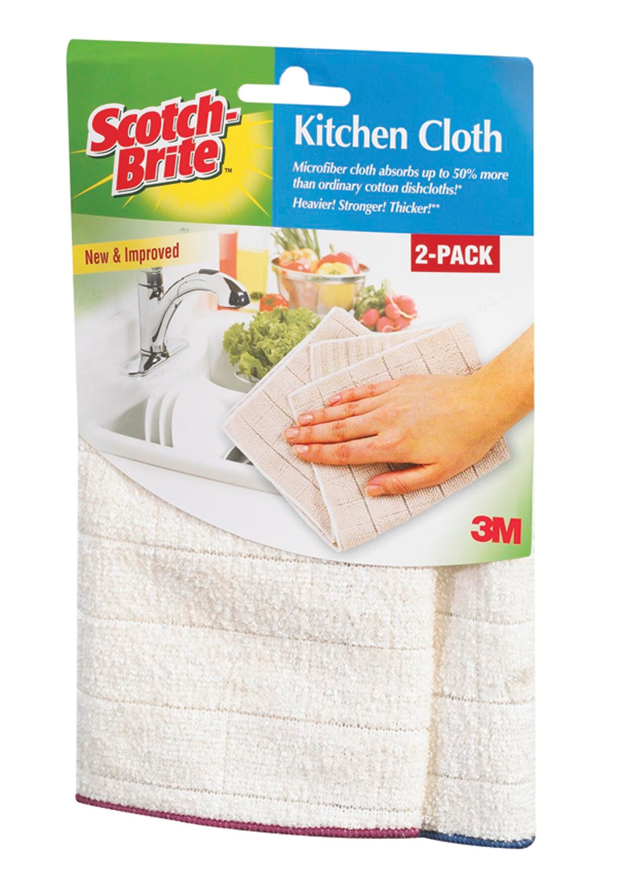 Image for Scotch-Brite Microfiber Kitchen Cloth, Set of 2 from School Specialty