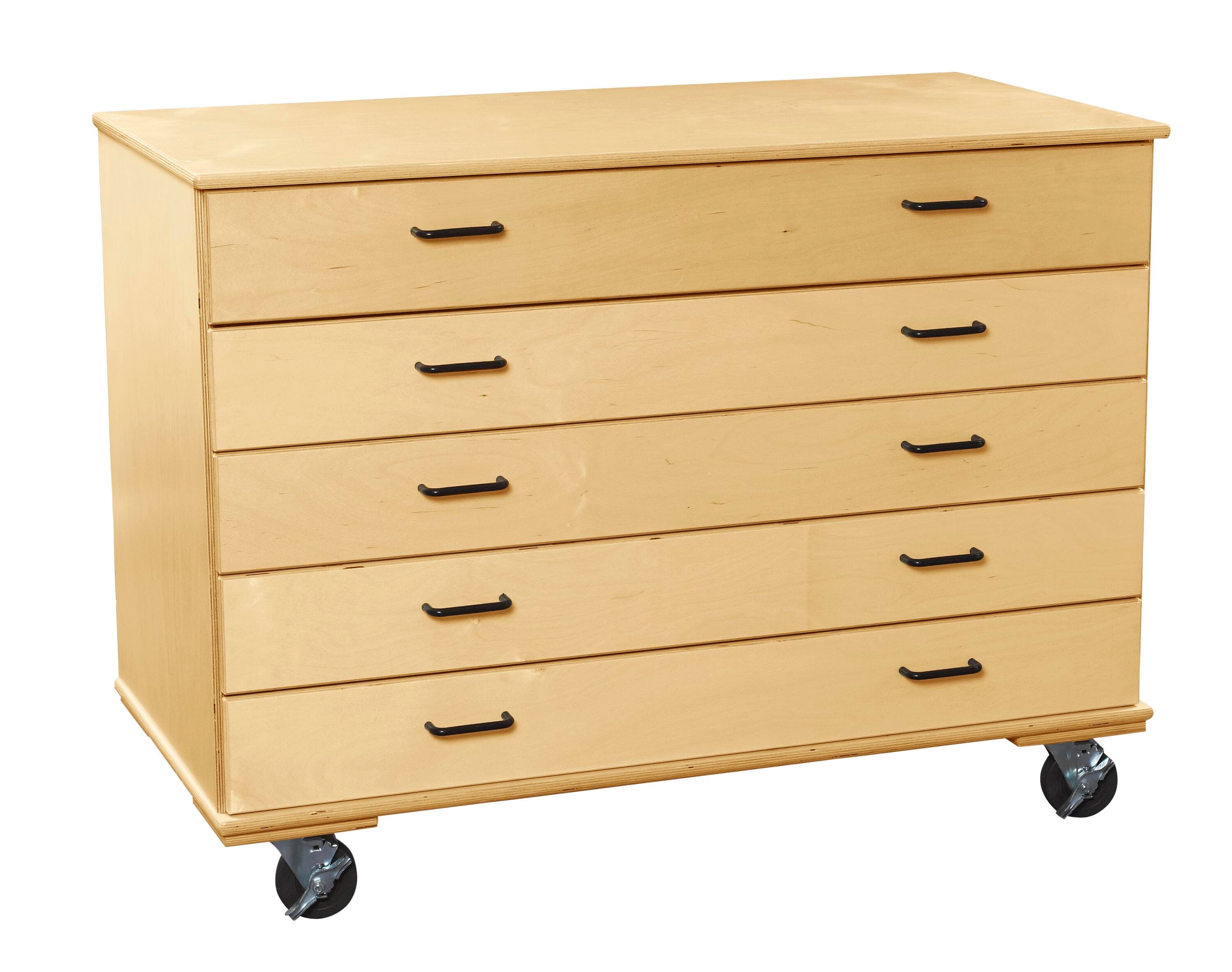 Classroom Select Large Mobile Storage Unit, 5 Drawers, 48 x 24 x 36 Inches 1467860