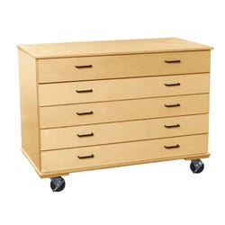 Classroom Select Large Mobile Storage Unit, 5 Drawers, 48 x 24 x 36 Inches 1467860