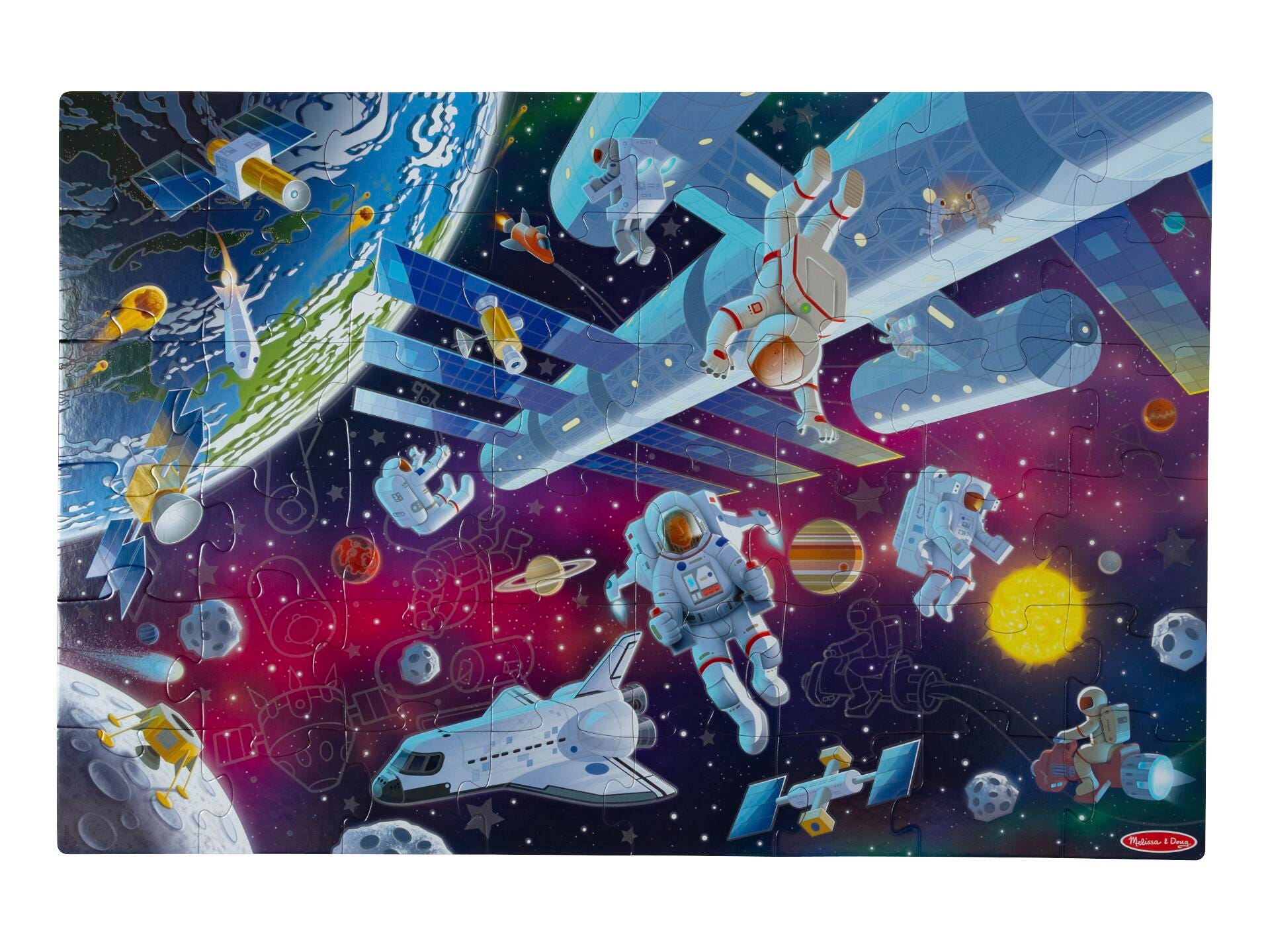 Melissa & Doug Outer Space Glow-in-the-Dark Jigsaw Floor Puzzle, 48 Pieces 2132527