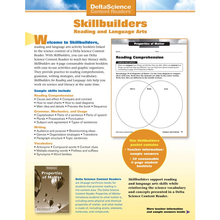Delta Science Content Readers Properties of Matter Red and Purple Skillbuilders, Pack of 32