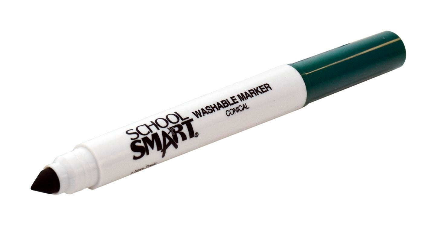 Image for School Smart Washable Art Markers, Conical Tip, Green, Pack of 12 from School Specialty