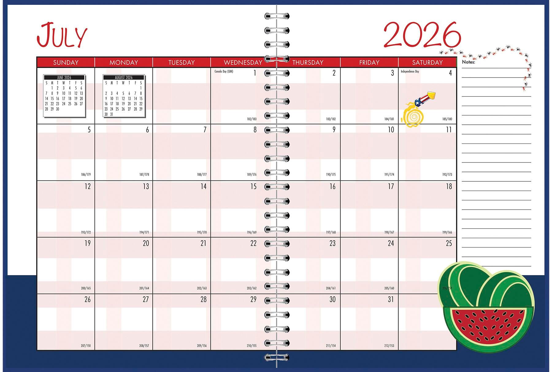 House of Doolittle Monthly Academic Planner, July 2026 to July 2027, 7 x 10 Inches, Seasonal