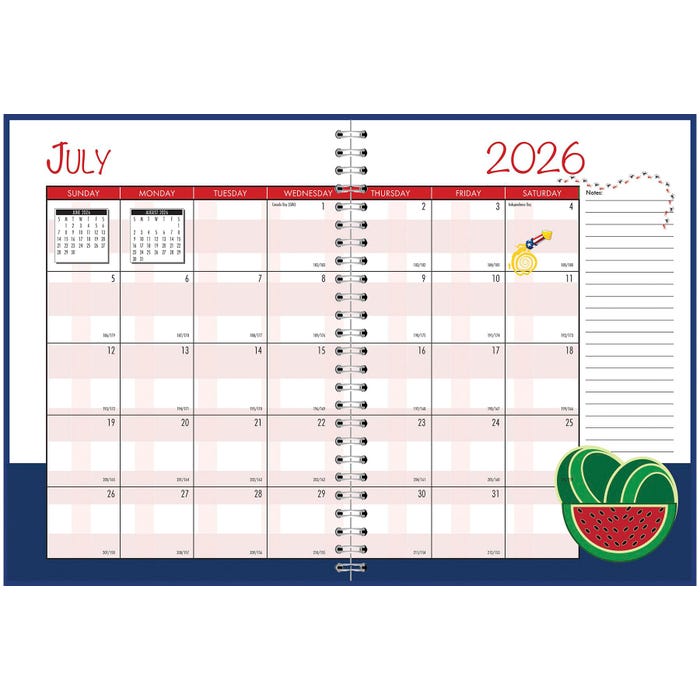 House of Doolittle Monthly Academic Planner, July 2026 to July 2027, 7 x 10 Inches, Seasonal