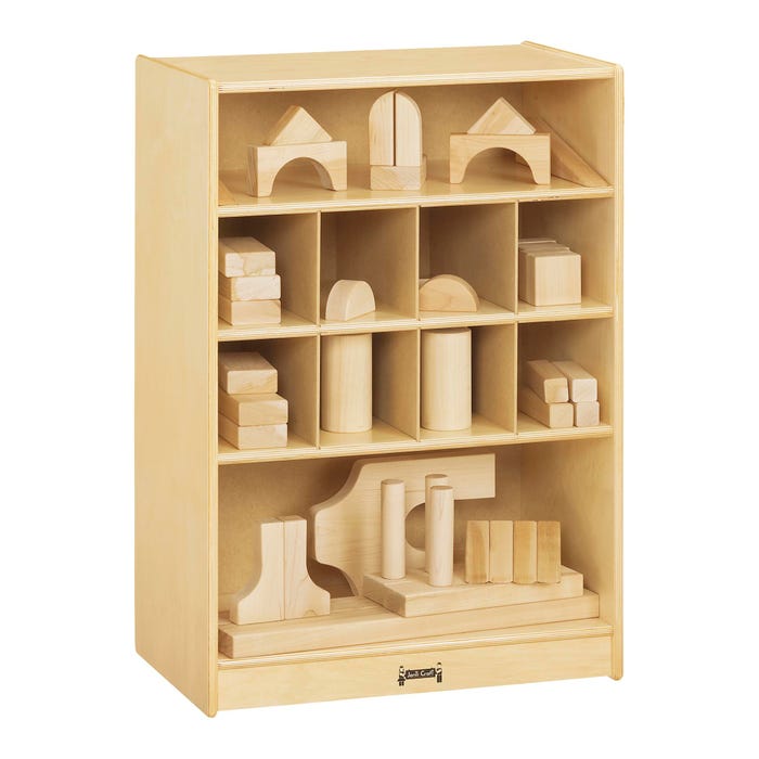Jonti-Craft Mobile Block Shelf, Magnetic Write-n-Wipe Back, 24 x 15 x 35-1/2 Inches