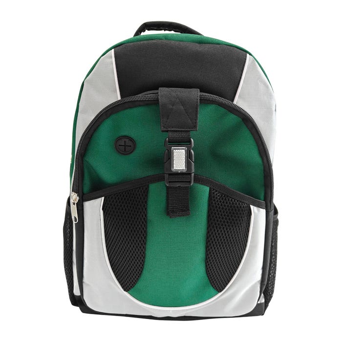 Junior High Style Backpack, 18 x 13 x 6 Inches, Forest Green, Grades 6 to 12