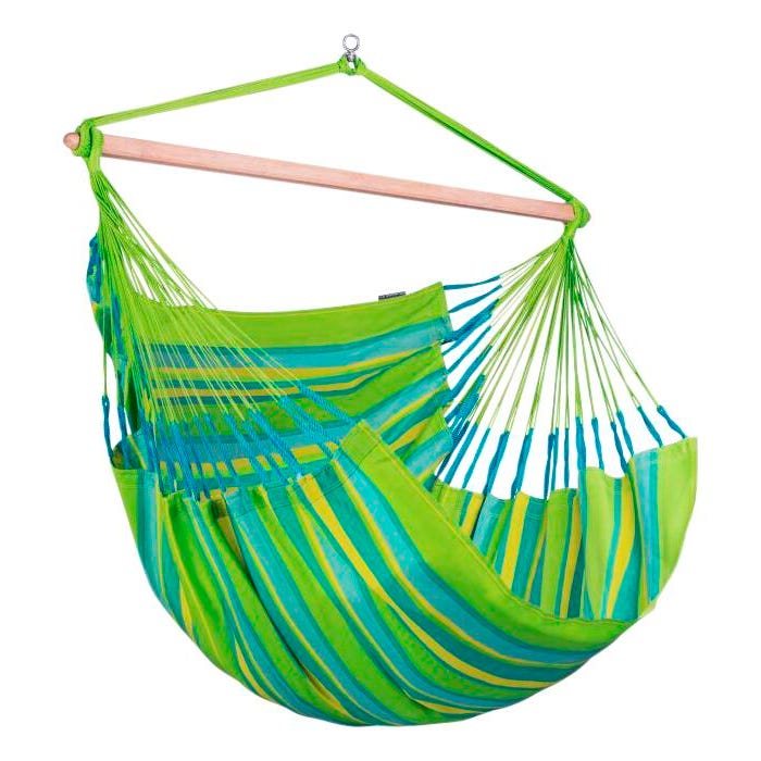LA SIESTA Domingo Weather Resistant Kingsize Hammock Chair, 55 x 67 Inches, Lime