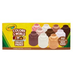 Crayola Colors of the World Washable Project Paint, 2 Ounce Bottles, Assorted Colors, Set of 10