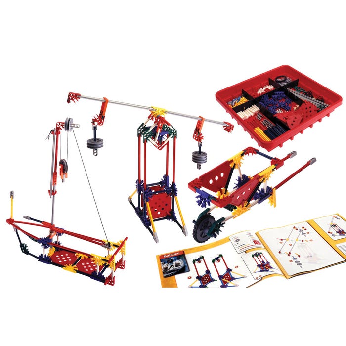 K'NEX Introduction to Simple Machines, Lever and Pulley, Set of 178 Pieces