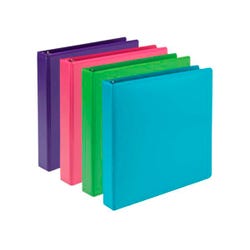 Samsill Earth Choice Fashion View Binder, Round Ring, 1 Inch, Assorted Color, Pack of 4, Item Number 2100453