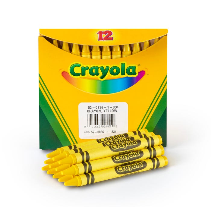 Crayola Bulk Crayons, Standard Size, Yellow, Pack of 12