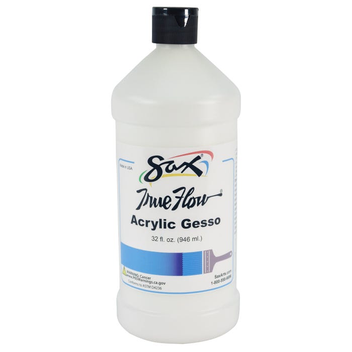 Sax Acrylic Gesso Primer Paint, 1 Quart, White