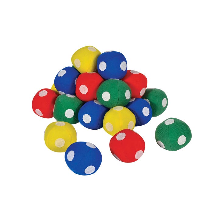 Sportime Hook-N-Loop Target Balls, 2-1/2 Inches, Blue/Red/Yellow/Green, Set of 24
