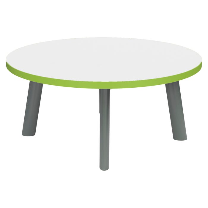Classroom Select Coffee Table, Round Top, Titanium Base