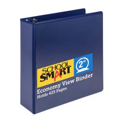 Image for School Smart Round Ring View Binder, Polypropylene, 2 Inches, Blue from School Specialty