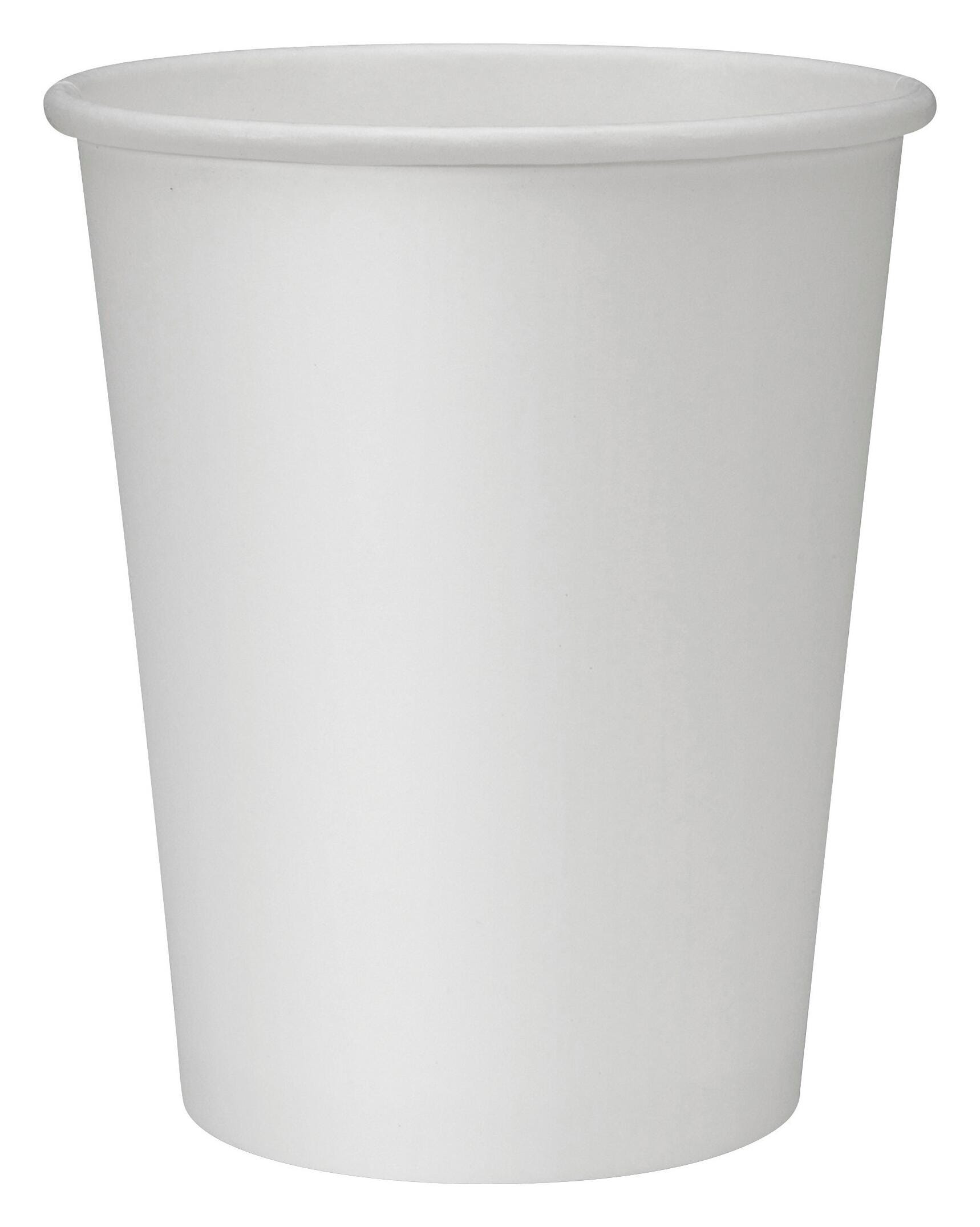 Genuine Joe Disposable Single Wall Hot Cup, 8 oz, Polyurethane Lined/100% Virgin, White, Pack of 50