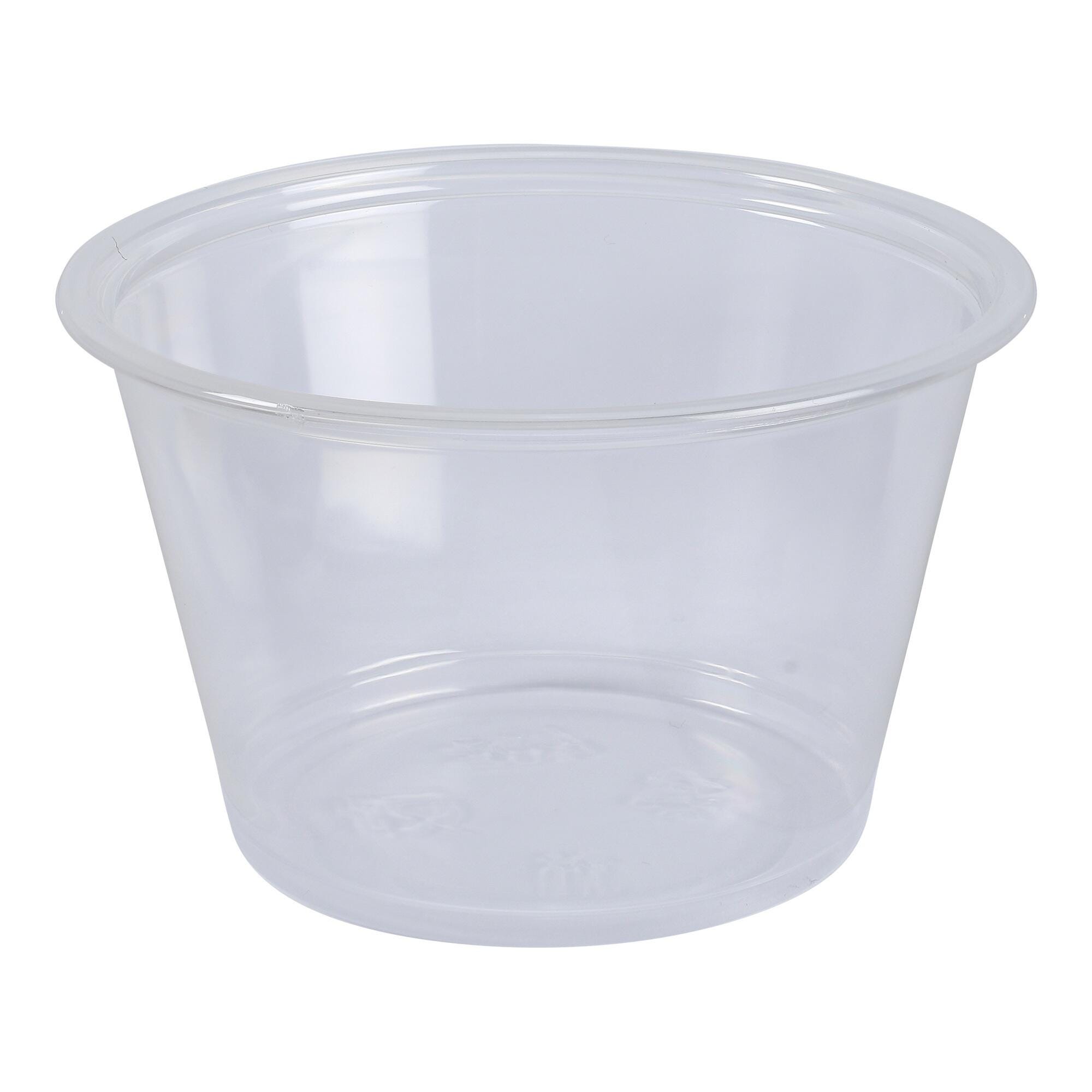 Empress Plastic Portion Cup, 4 Ounce, Clear, Pack of 125 2213463
