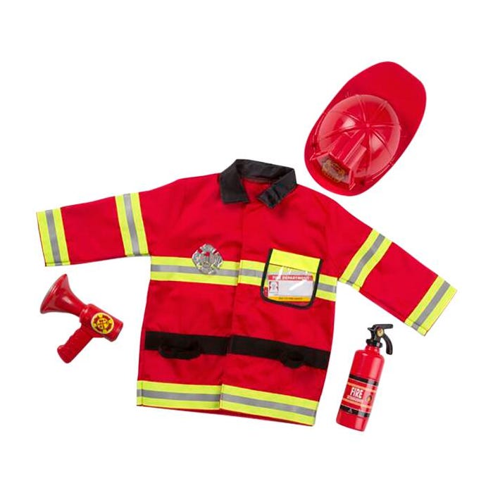 Melissa & Doug Fire Chief Role Play Clothing Set, 4 Pieces