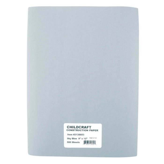 Childcraft Construction Paper, 9 x 12 Inches, Sky Blue, 500 Sheets