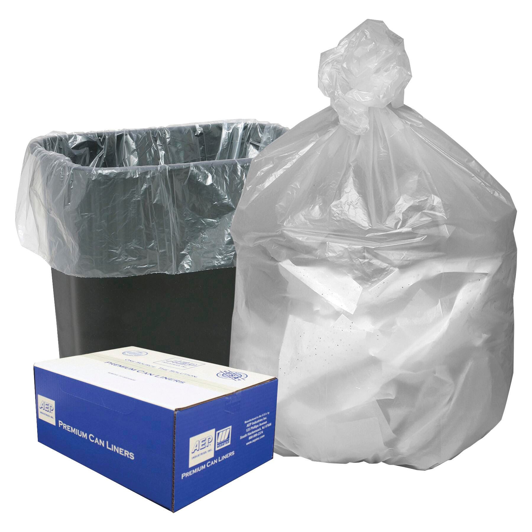 Image for Webster Industries High Density Can Liner, 16 Gallon, Resin, Natural, Case of 1000 from School Specialty