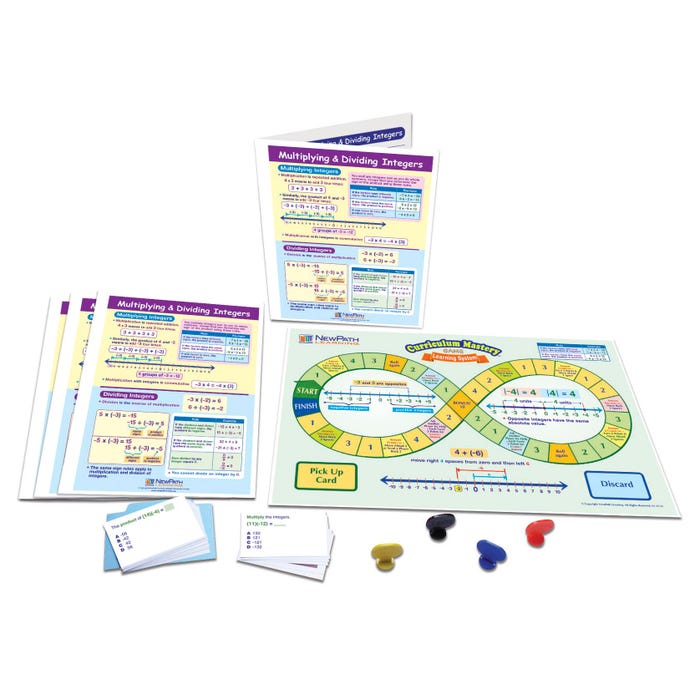 NewPath Learning Multiplying and Dividing Integers Learning Center Game, Grade 6 to 9