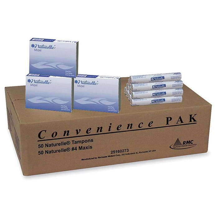 Naturelle Convenience Refill Pack with Napkin and Tampon, No 4, Regular, Pack of 100