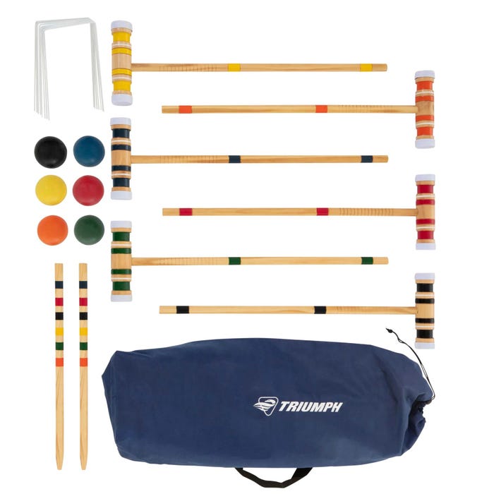 Triumph Sports Croquets Set, 6-Player Game Pieces