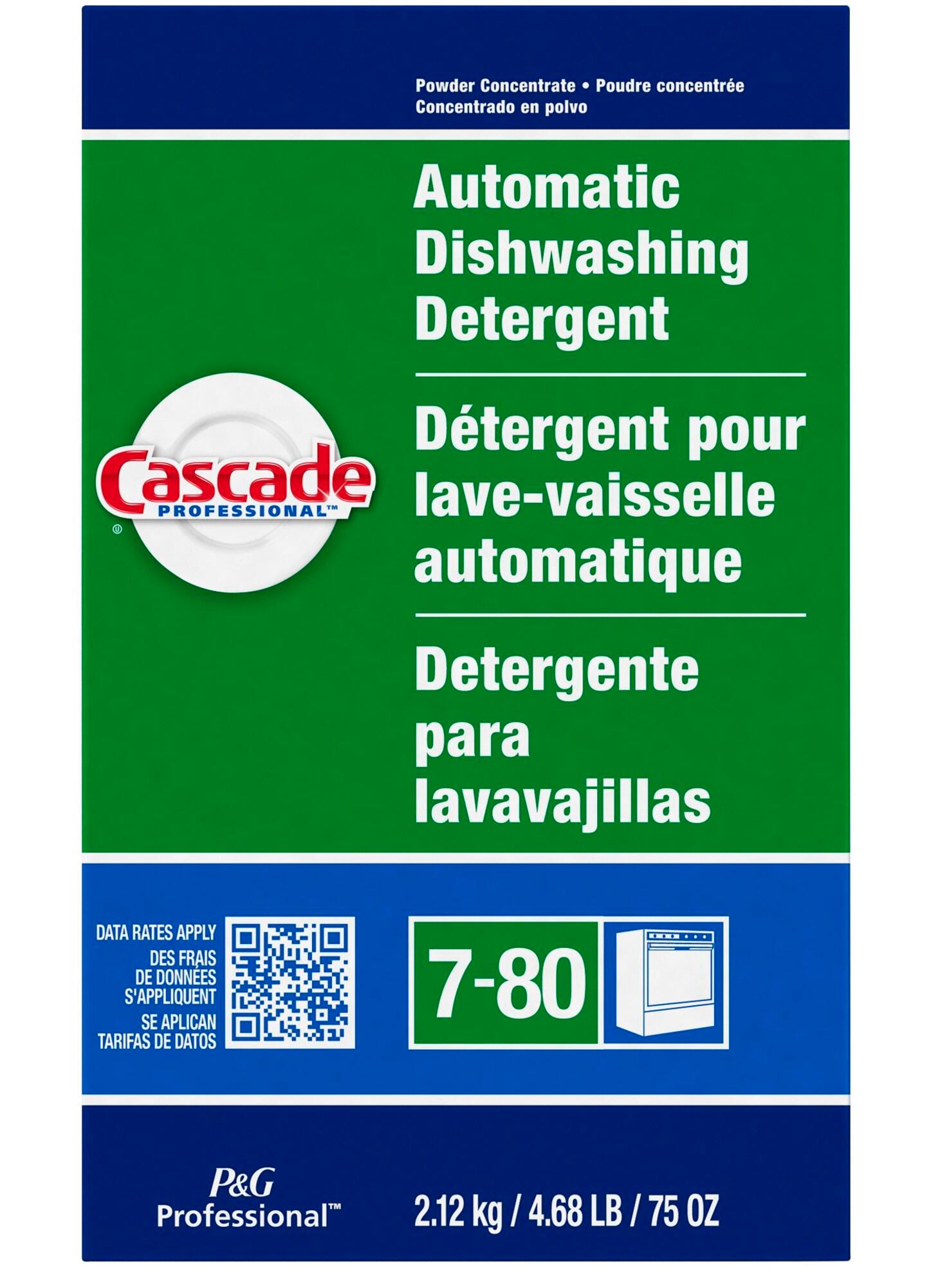 Image for Cascade Dishwashing Detergent, 75 Ounces, Fresh Scent, Case of 7 from School Specialty