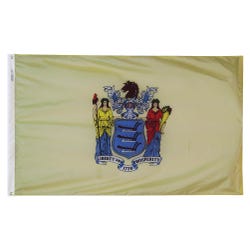 Image for Annin New Jersey State Flag, Heavy Weight Nylon, Outdoor, 3 x 5 Feet from School Specialty