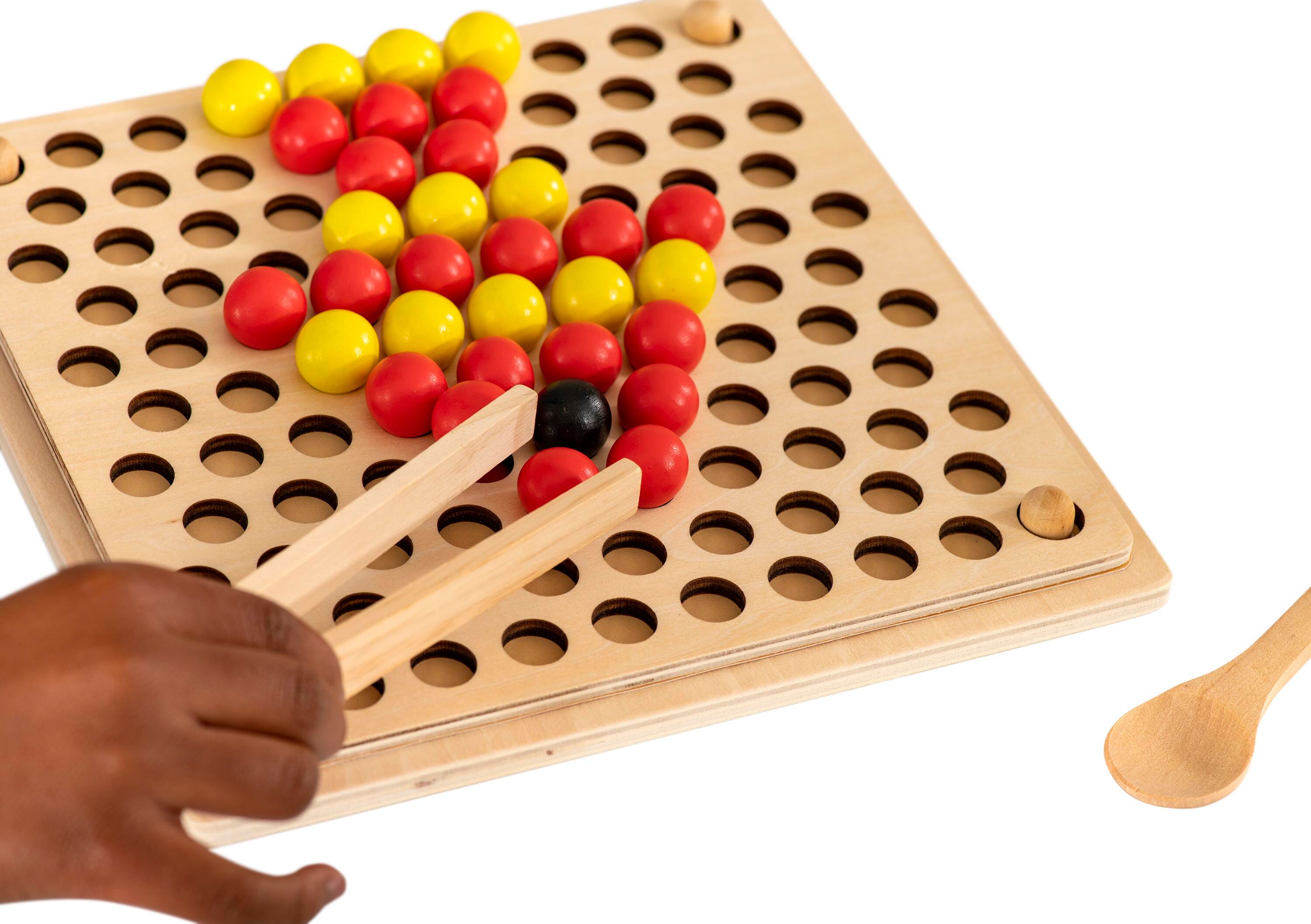 Polydron Wooden Fine Motor Pattern Balls, Set of 132 2133248