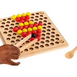 Polydron Wooden Fine Motor Pattern Balls, Set of 132 2133248