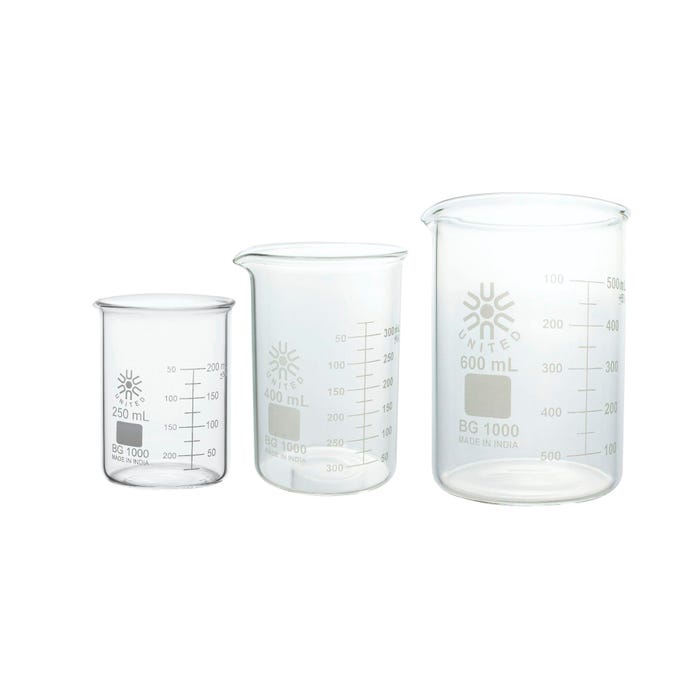 United Scientific Beaker Set of 3, Borosilicate