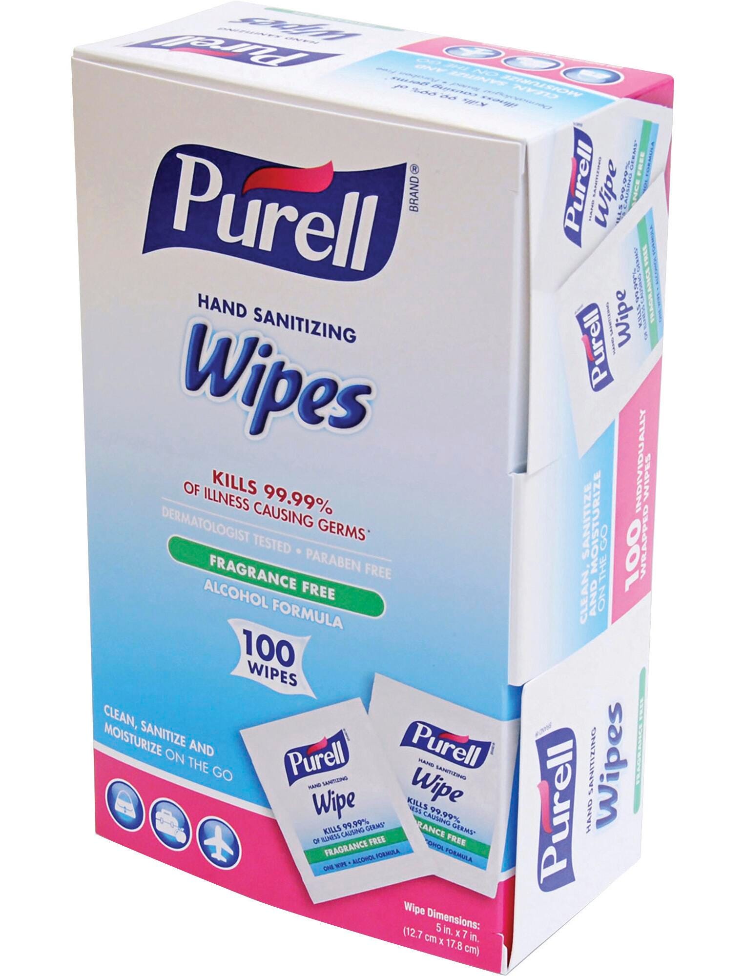 Image for Purell Hand Sanitizing Wipes, Individually Wrapped, Box of 100 from School Specialty