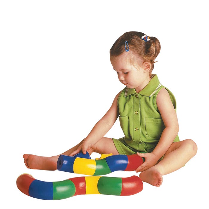 Childcraft Toddler Manipulative Roll and Twists, Assorted Colors, Set of 24