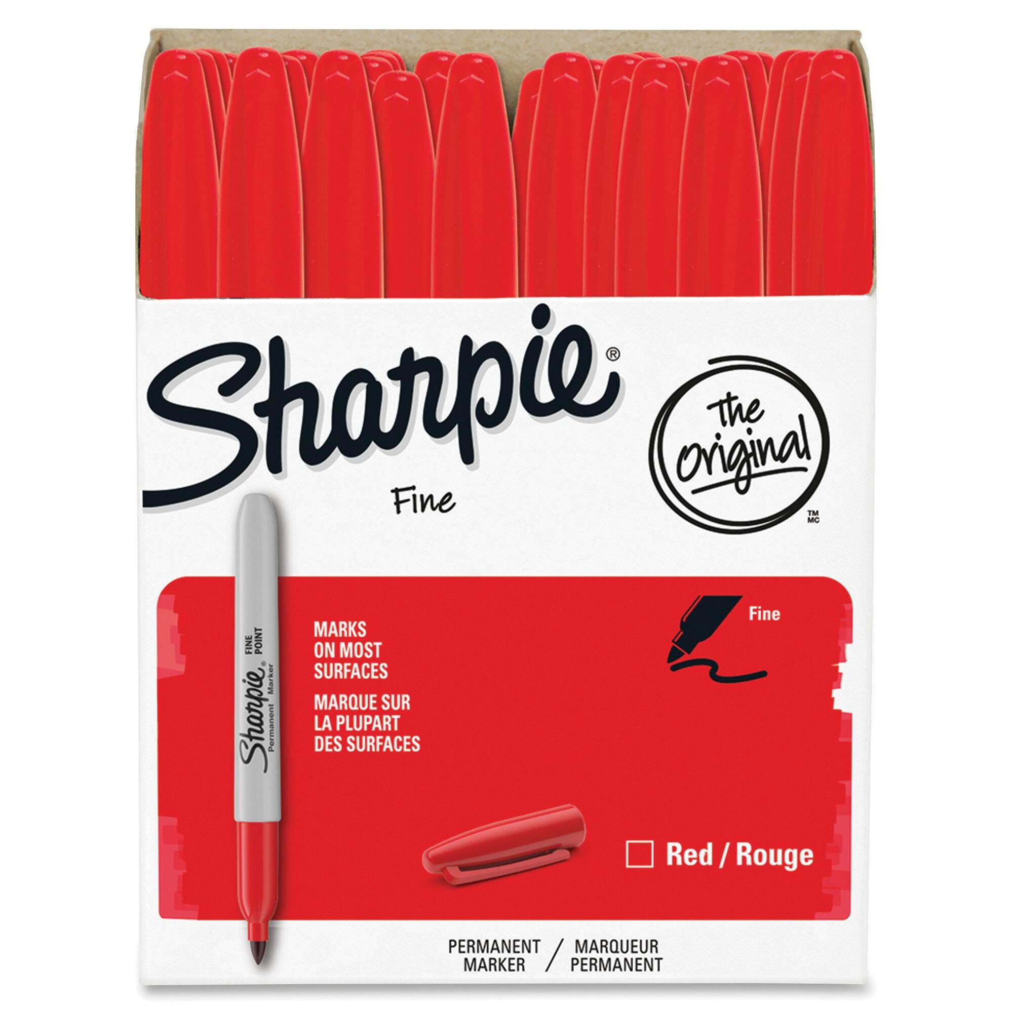 Image for Sharpie Permanent Markers, Fine Point, Red, Pack of 36 from School Specialty