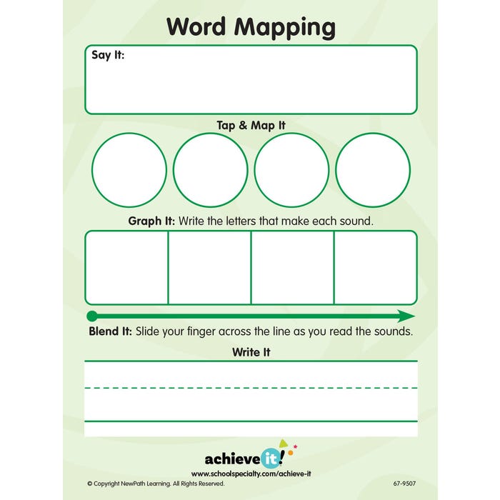 Achieve It! Word Mapping Graphic Organizers, Set of 10