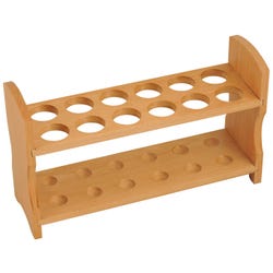 EISCO Wood Test Tube Rack, 12 Tube Capacity, Quantity of 8