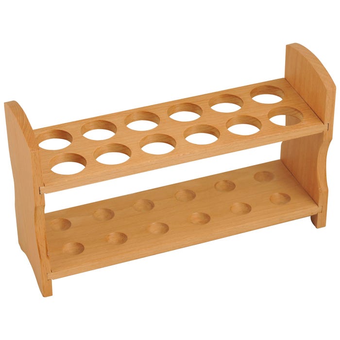 EISCO Wood Test Tube Rack, 12 Tube Capacity