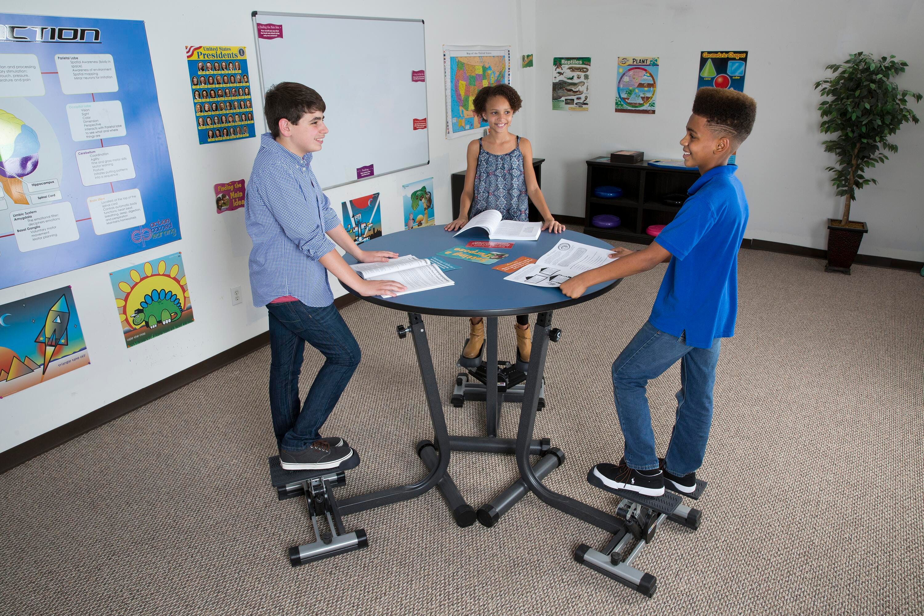 Image for KIDSFIT KC-24 Three Person Round Stepper Desk from School Specialty