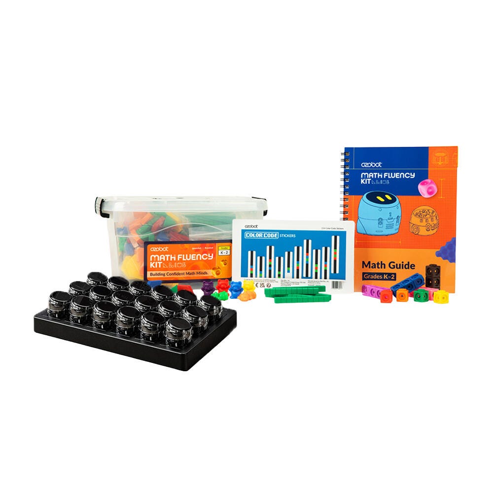Ozobot Ari Math Fluency Kit, 18 Bots, Grades K to 2