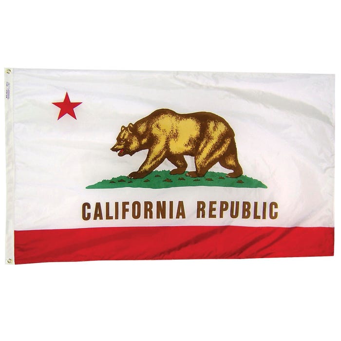 Annin California State Flag, Nylon, Indoor, 3 x 5 Feet