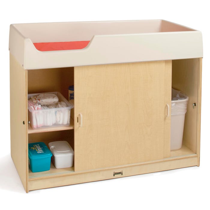 Jonti-Craft Lockable Changing Table, Plastic Rail, 48-1/2 x 23-1/2 x 38-1/2 Inches